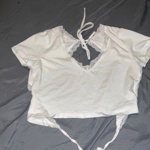 Cute white crop top
